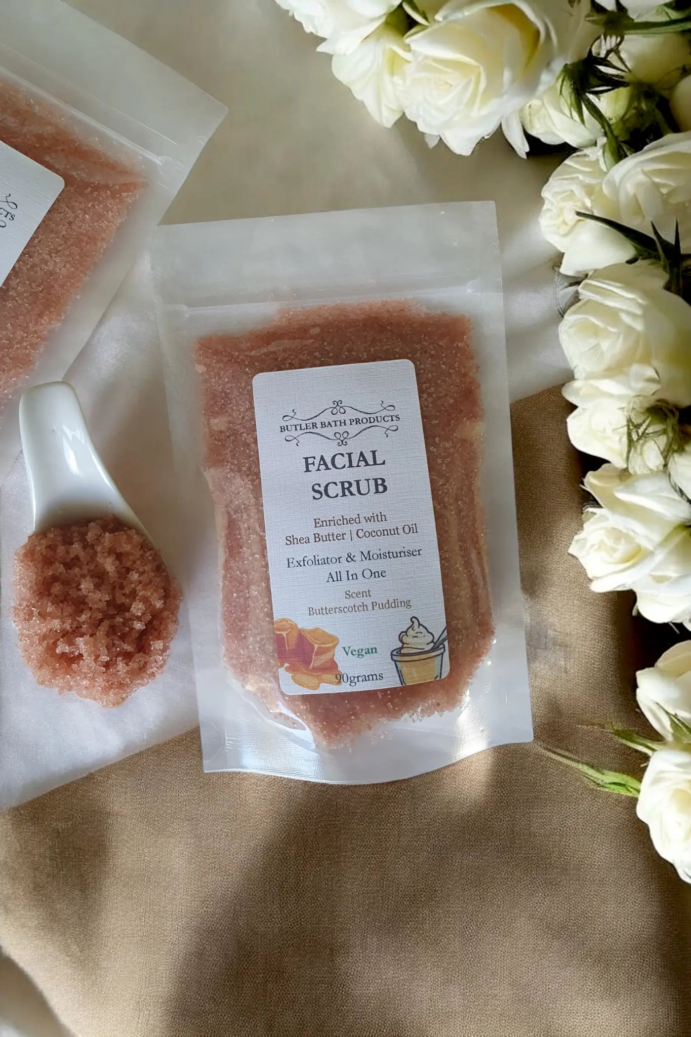 Facial Scrubs: Gardenia Butler Bath Products