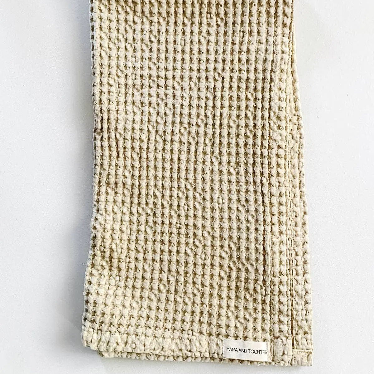 100% Organic Cotton Rustic Waffle Tea Towel - Natural XL