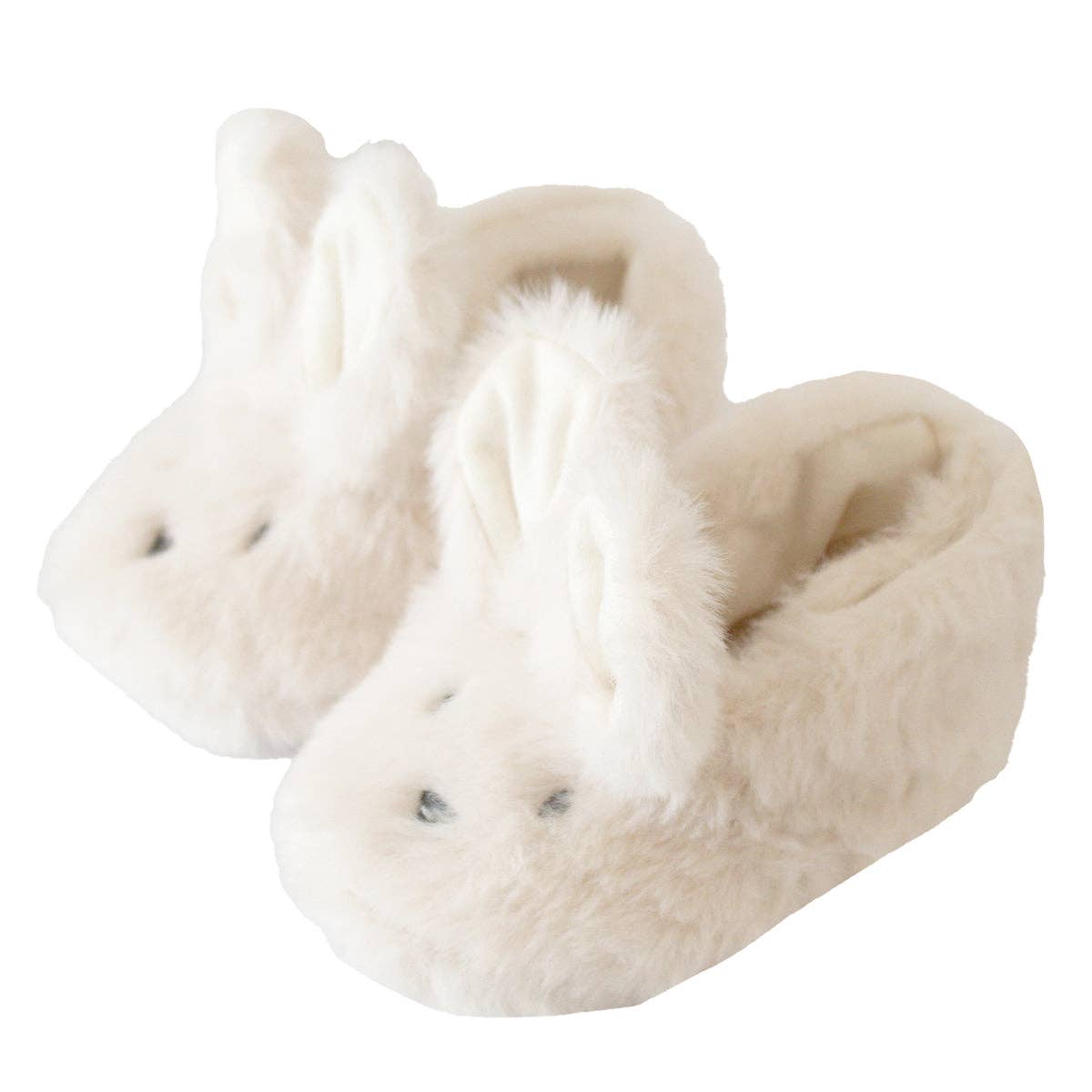 NEW! Luxe Bunny Booties – Ivory (0–9 Months)