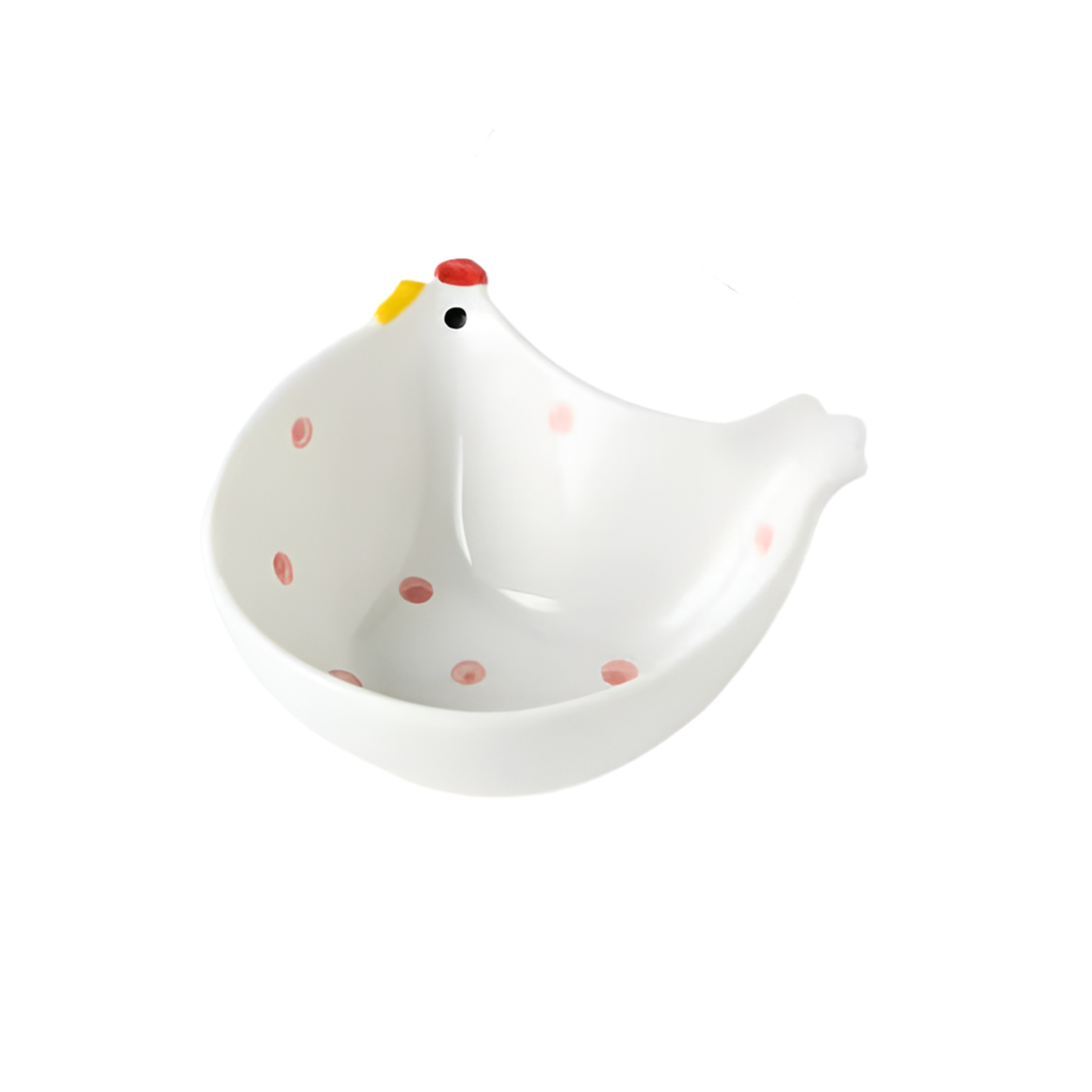 Ceramic Chicken Shape Snack Bowl Pair Homerely