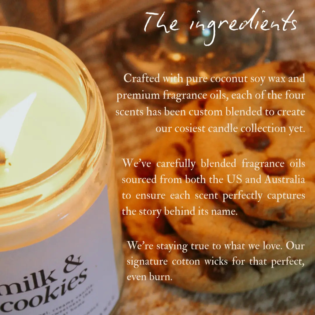 Milk & Cookies - Chocolate, Caramel & Vanilla - 220g Candle Highland Home Fragrance