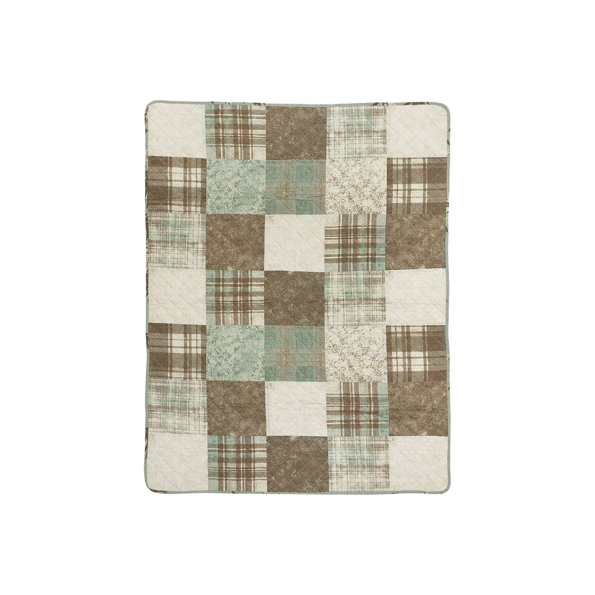 Mint Patch Cotton Lap Quilt – 91 x 122 cm