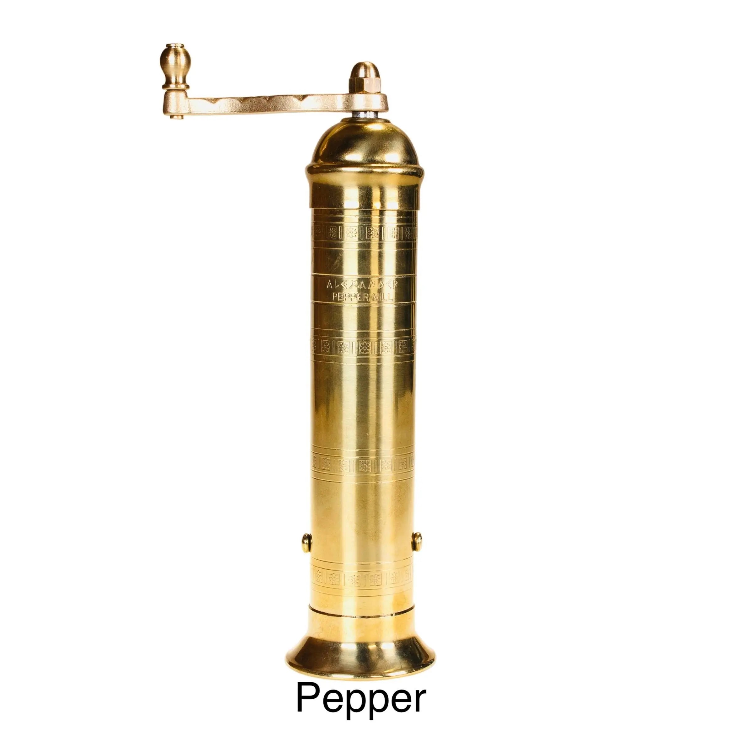 The original 'Brass Mill' - 9" pepper grinder Rune-Jakobsen Design