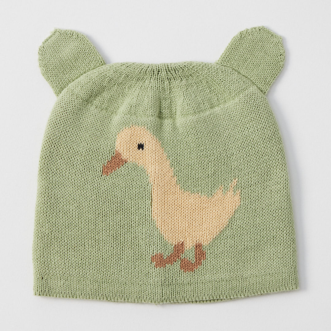 Barnyard Buddies Knit Beanie - Green