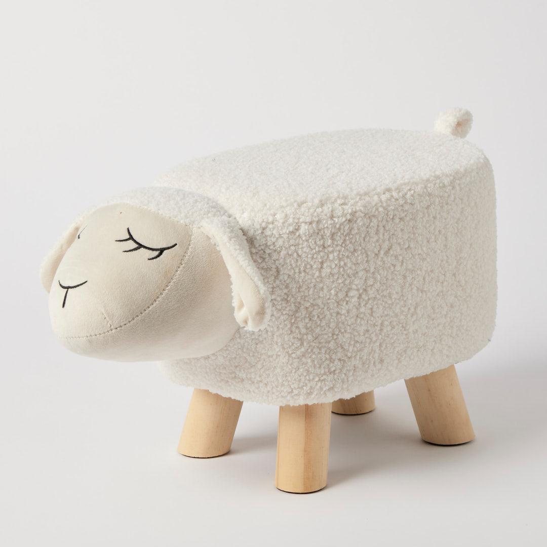 Lamb Boucle Kids Stool