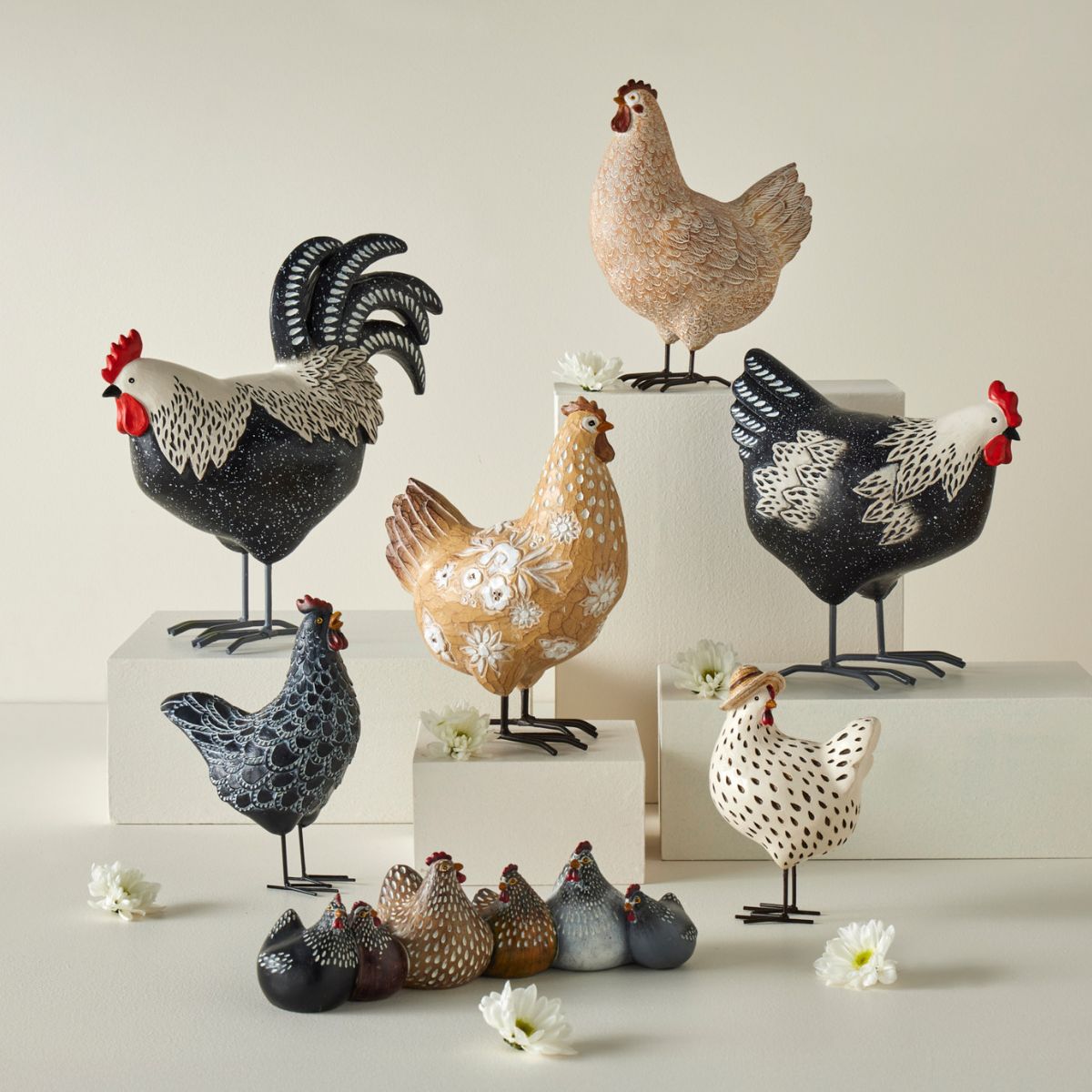 Broody Chicken Sculpture - Small Pilbeam Living