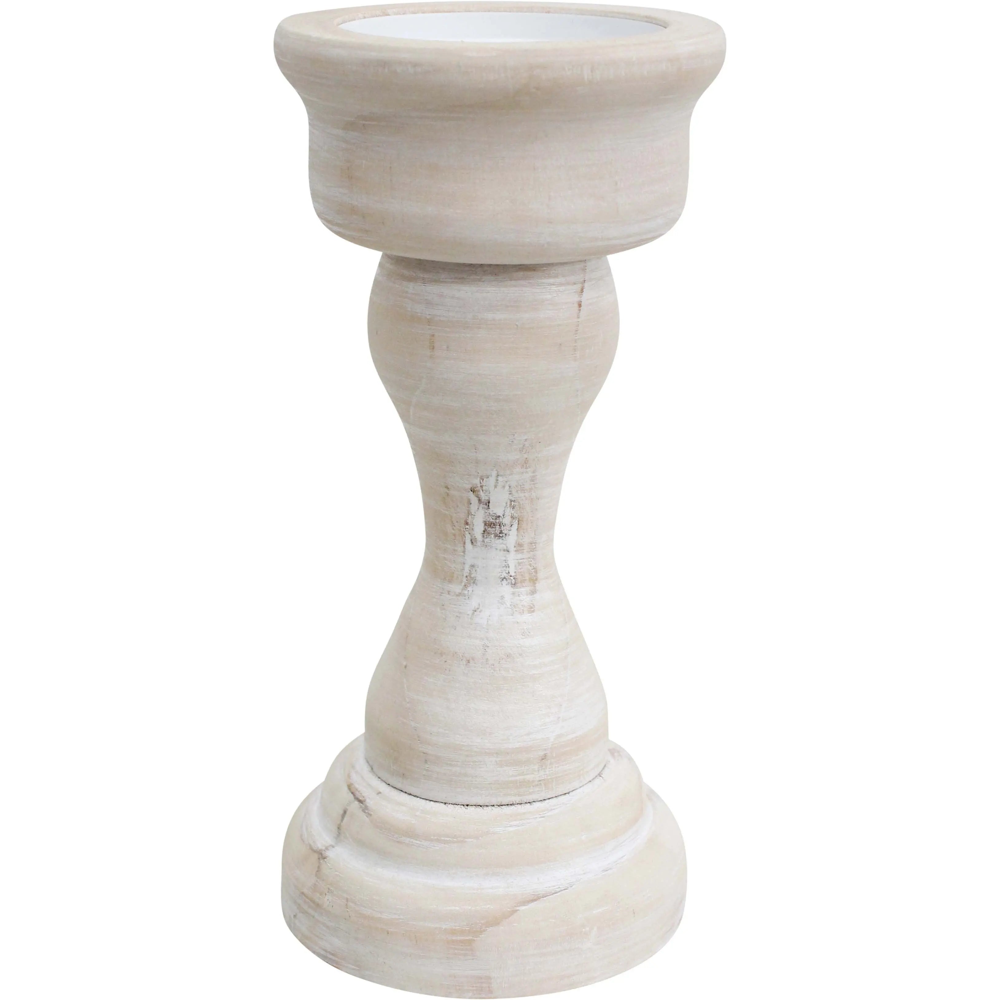 Candle Holder Wash Med – Wood & Metal Lavida