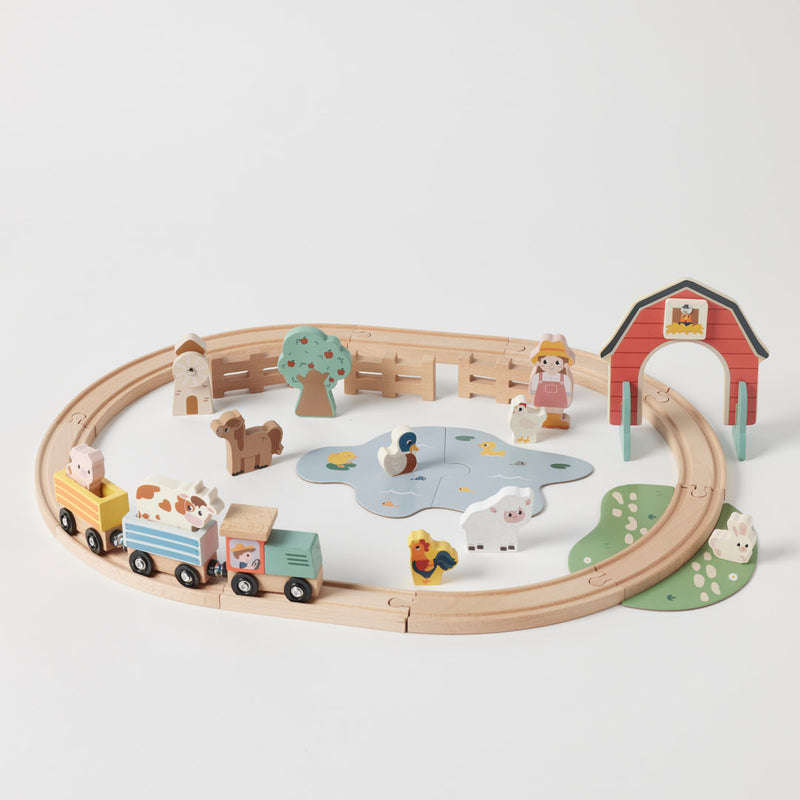 Farm Train Target Wooden Farm Fun Train Set