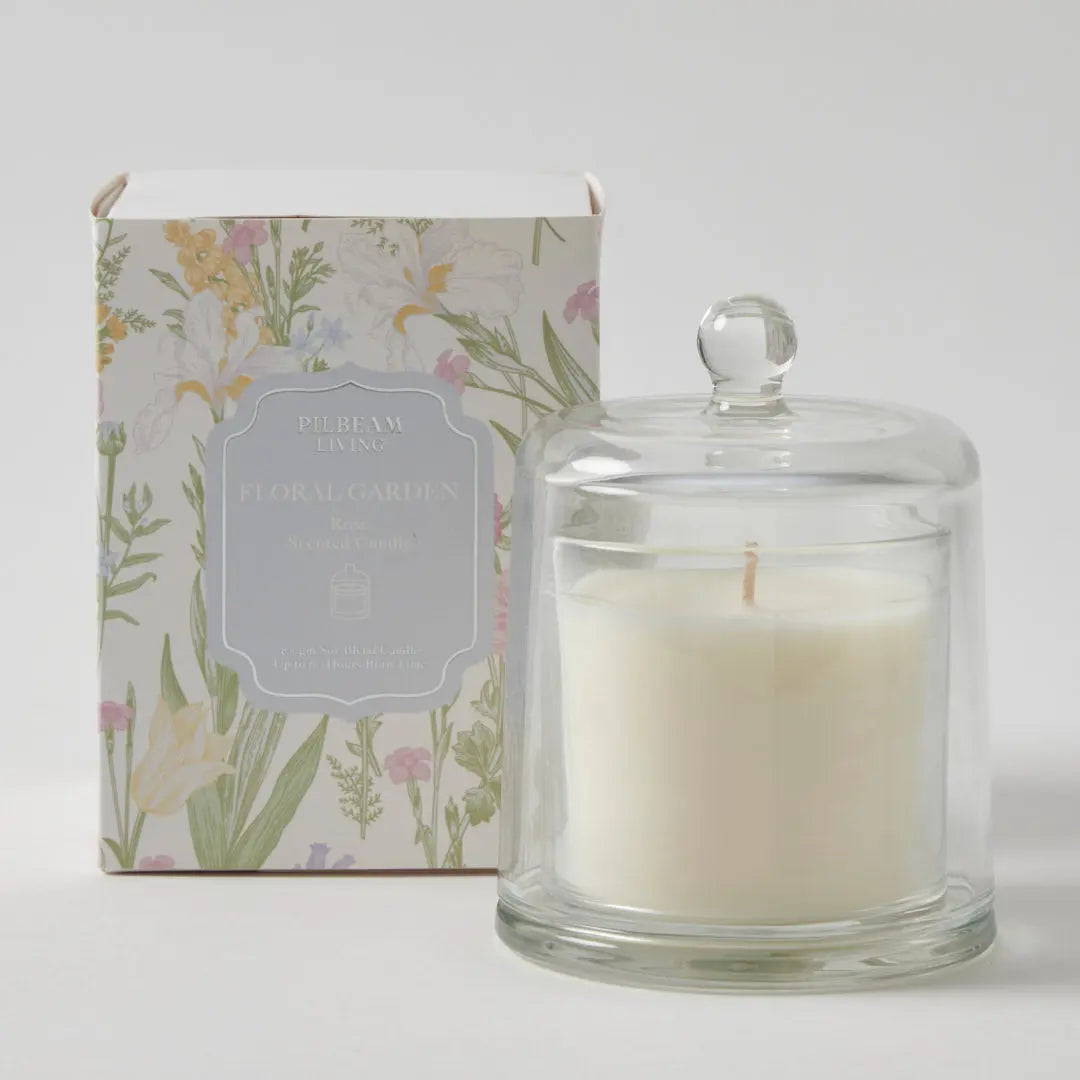 Floral Garden Glass Cloche Scented Candle – Rose Pilbeam Living