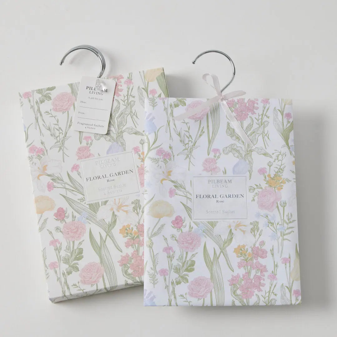 Floral Garden Scented Hanging Sachets – Set of 4 (Rose) Pilbeam Living