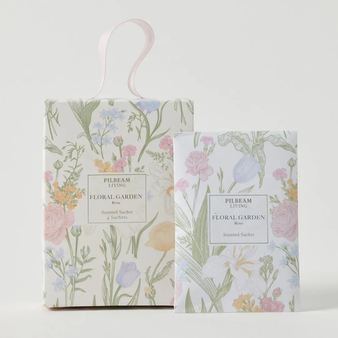 Floral Garden Scented Mini Sachets – Set of 4 (Rose)