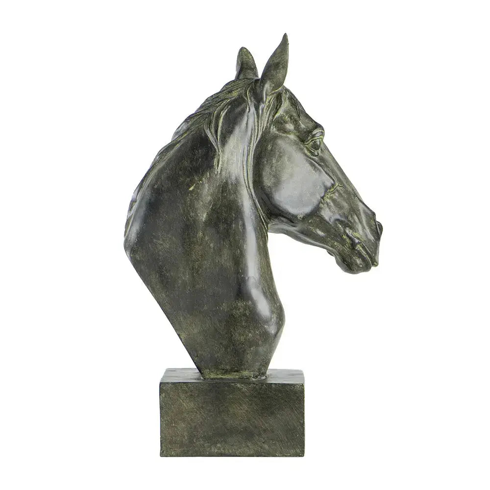Gigi Black Horse Head Statue - Farmhouse Country Ornament 40cm Florabelle