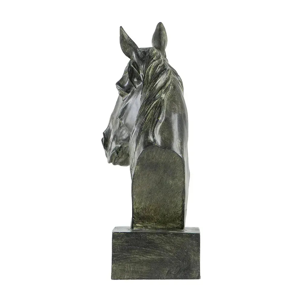 Gigi Black Horse Head Statue - Farmhouse Country Ornament 40cm Florabelle