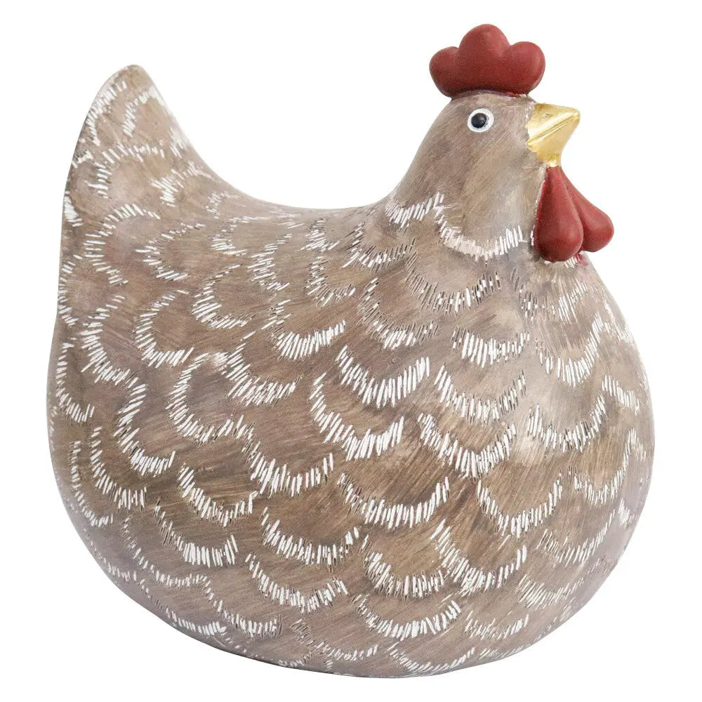 Hen Grey – Medium Resin Figurine
