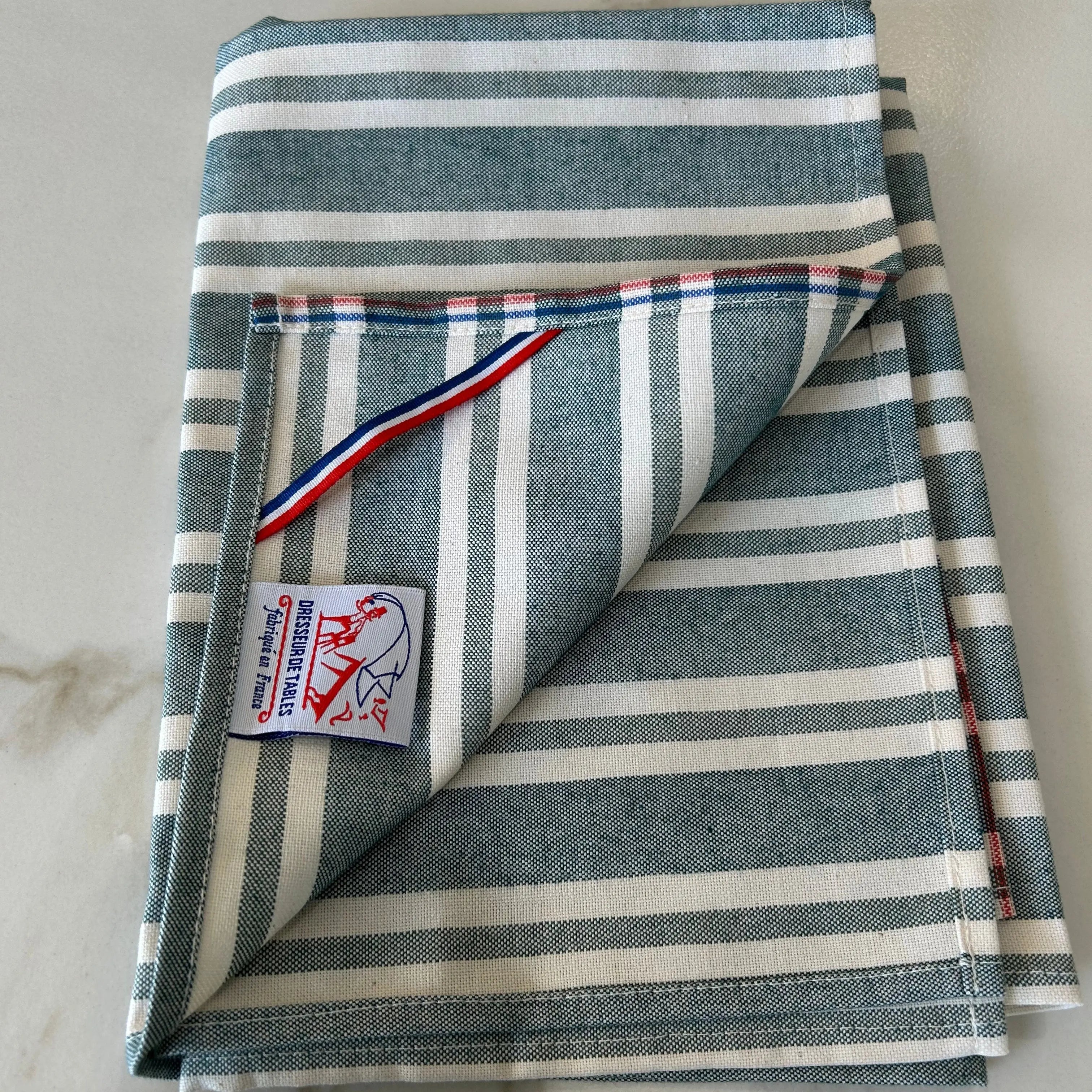 LOUISE Tea Towel – 100% Cotton (Unripe) Made In France Dresseur de tables