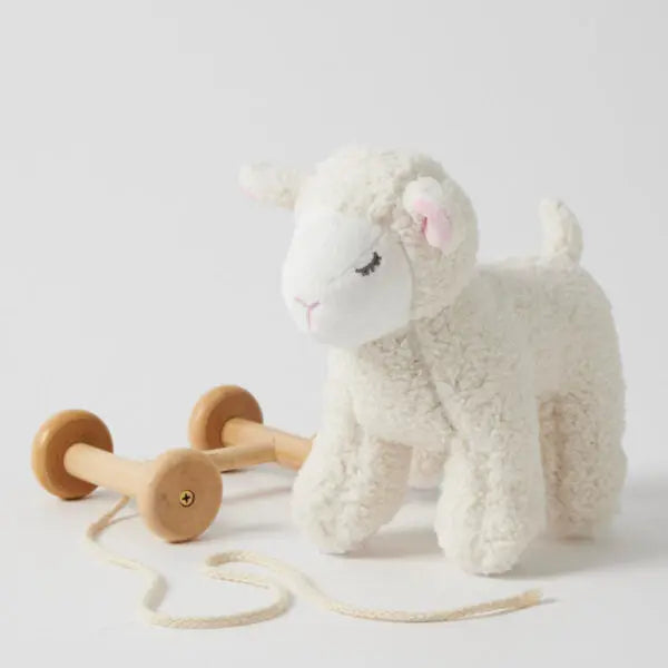 Lamb Pull Along – Plush Toy with Removable Wheels Pilbeam Living