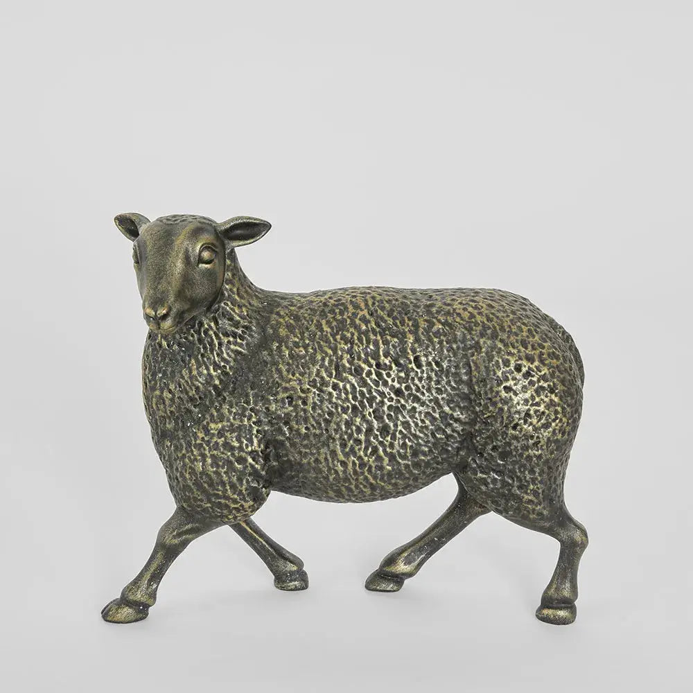 Mabel Sheep Sculpture – Antique Brass