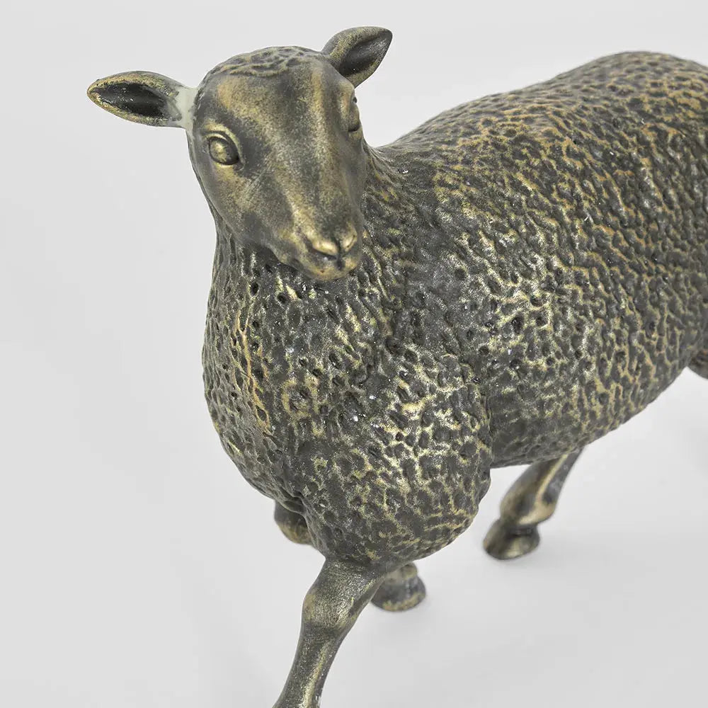 Mabel Sheep Sculpture – Antique Brass