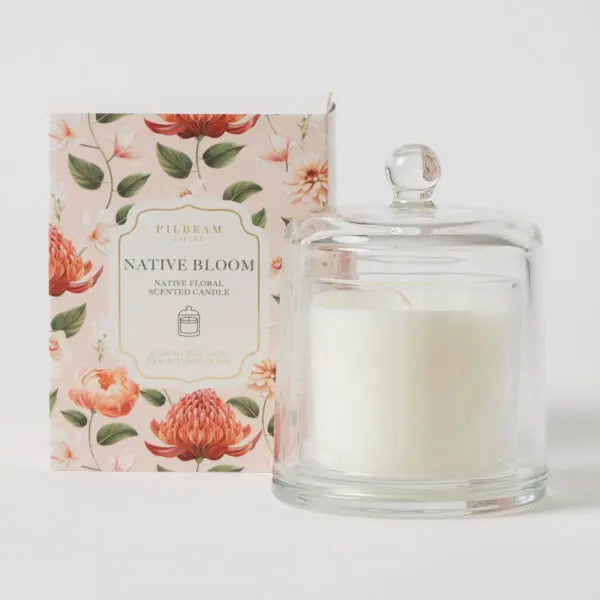 Native Bloom Glass Cloche Candle Pilbeam Living
