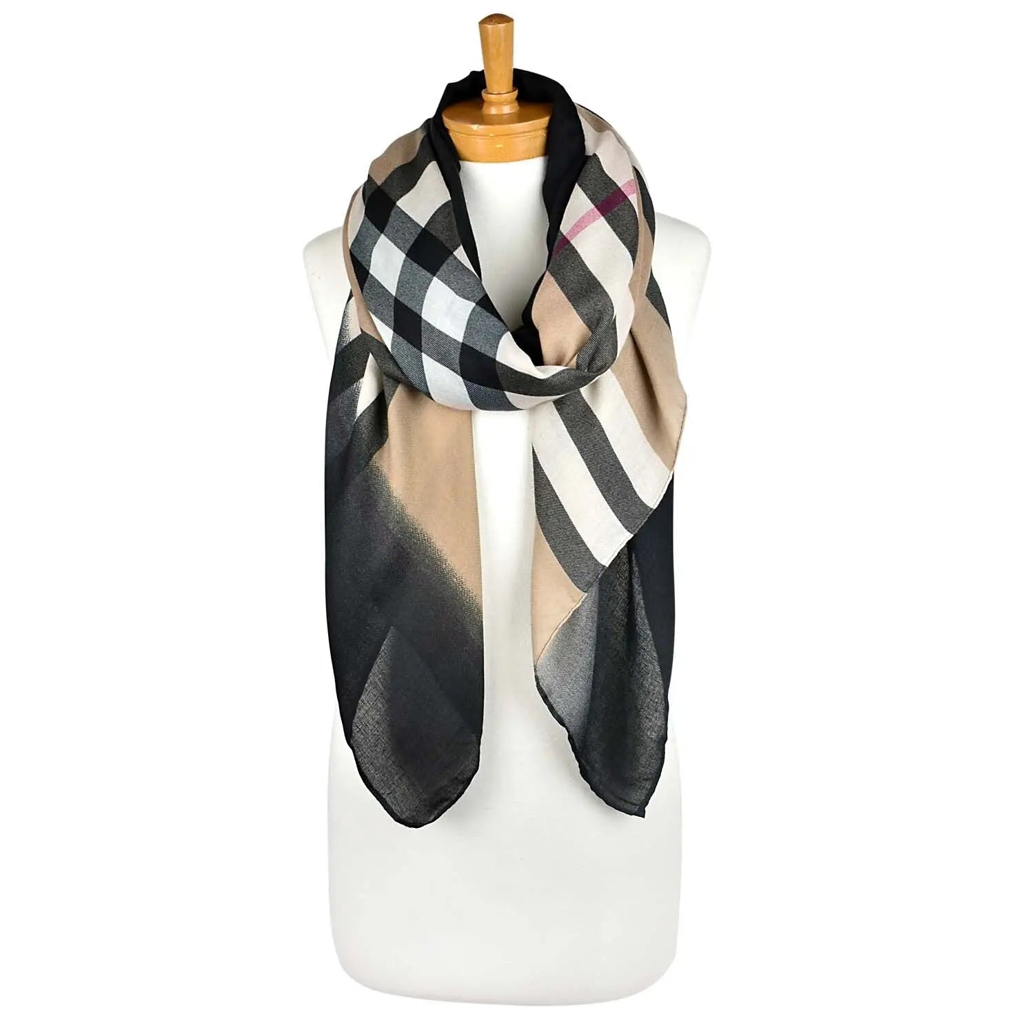 Scarf Check Camel Taylor Hill