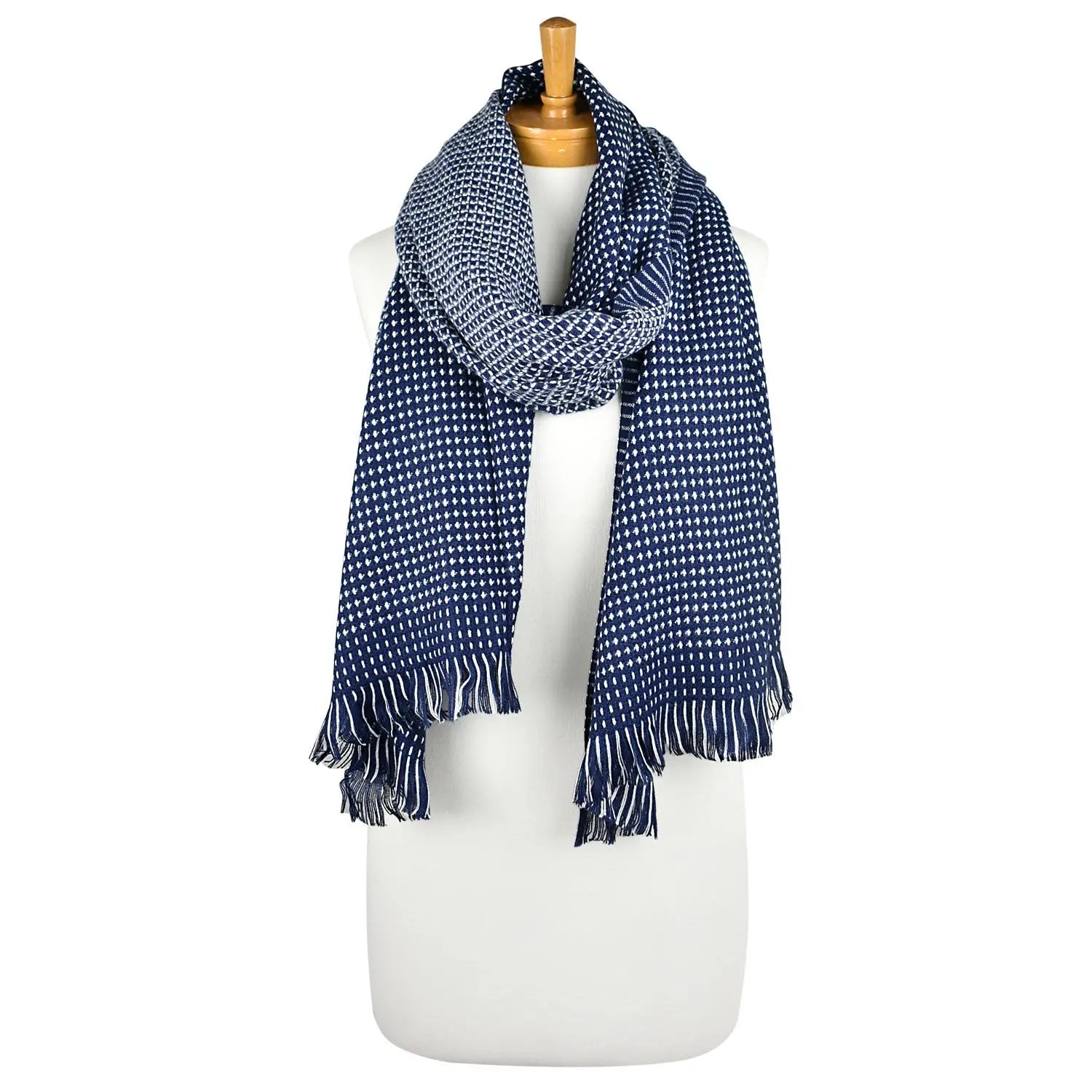 Scarf Reversible Check - Navy Taylor Hill
