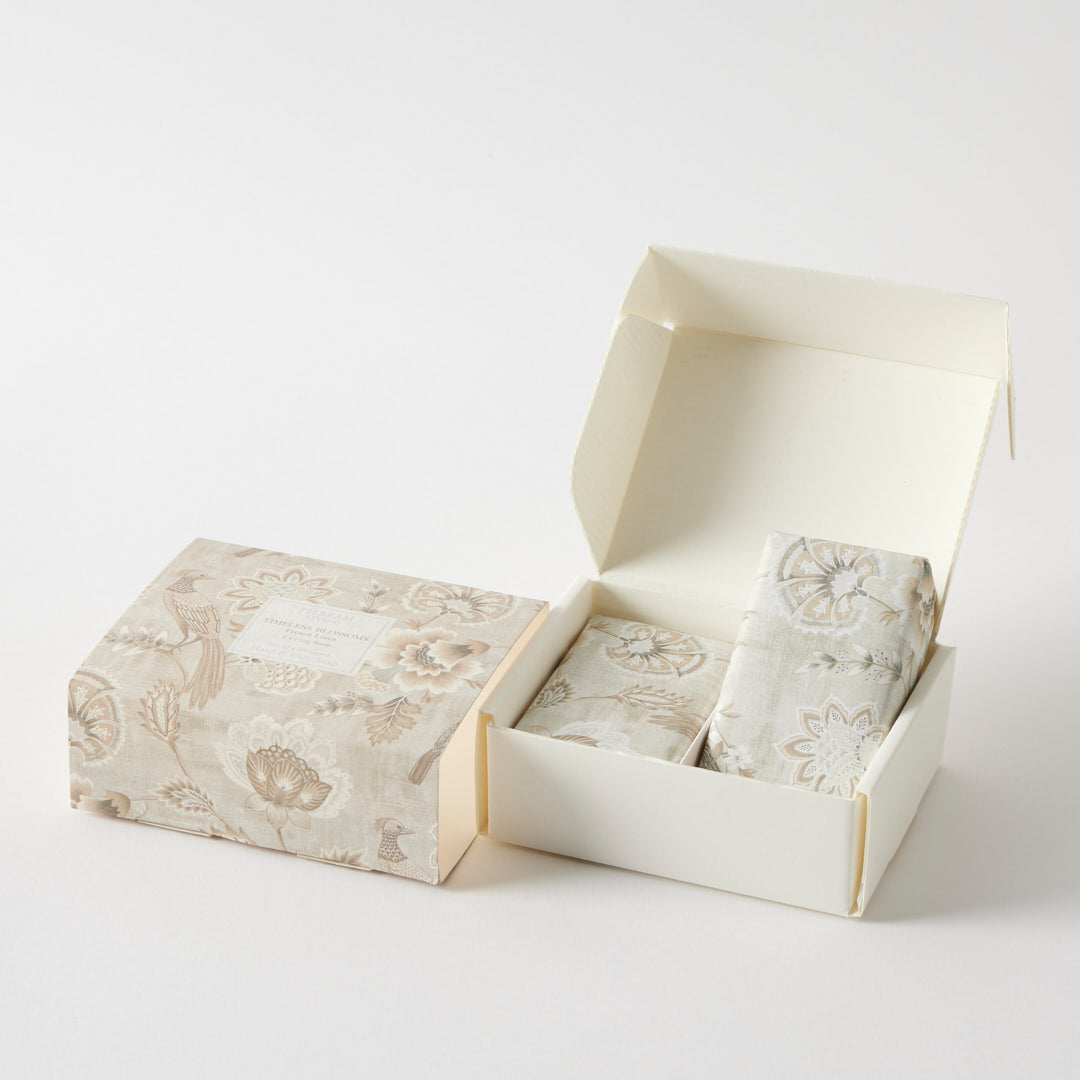 Timeless Blossoms Scented Soap Gift Set of 2 – French Linen Pilbeam Living