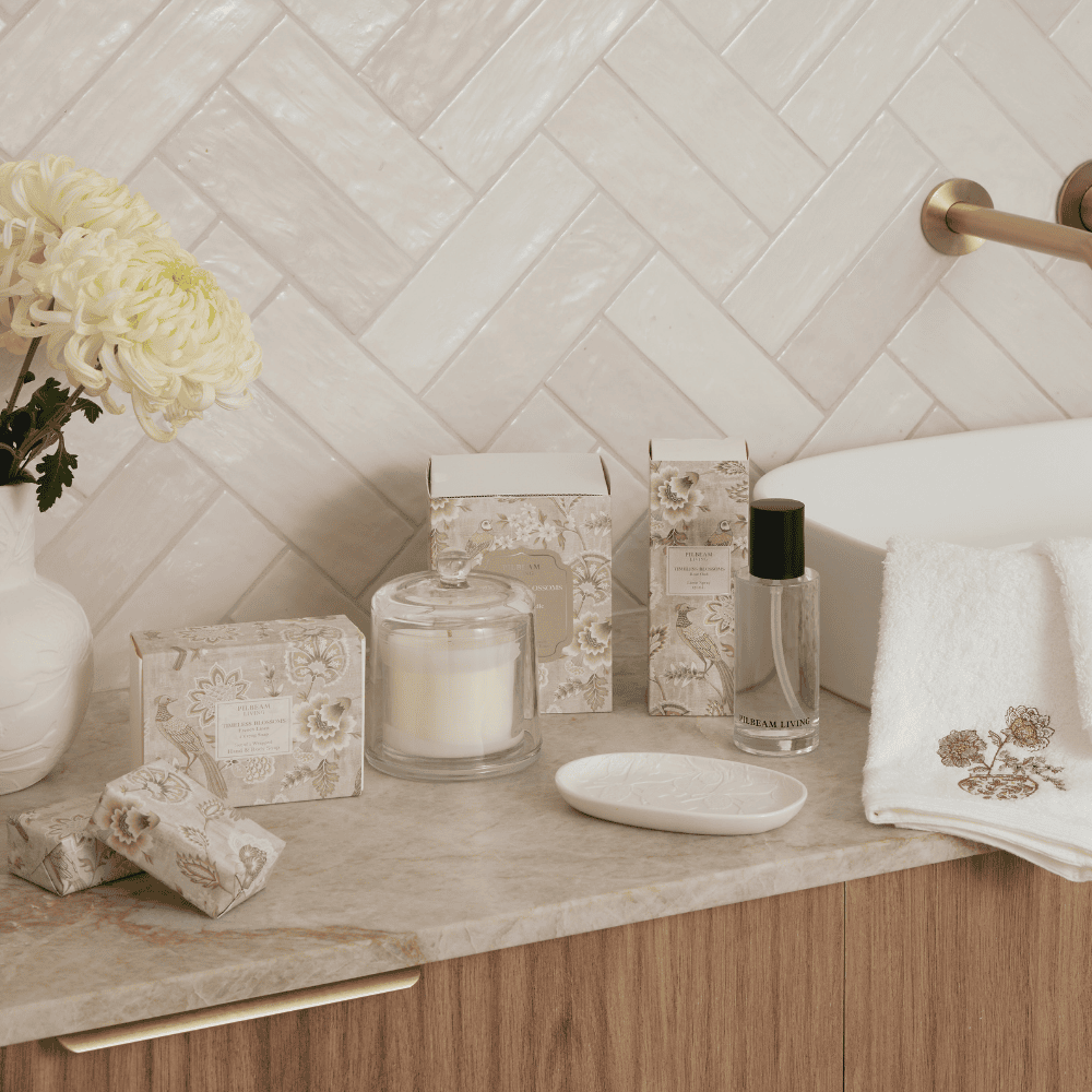 Timeless Blossoms Scented Soap Gift Set of 2 – French Linen Pilbeam Living