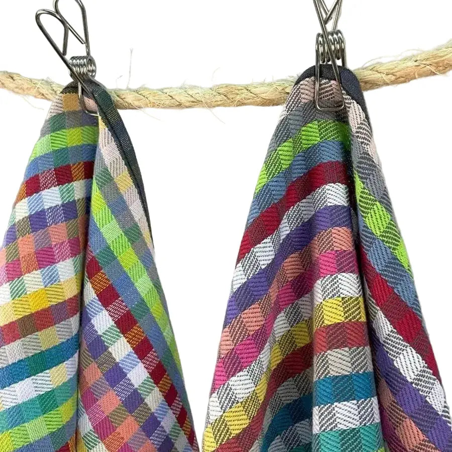 ‘Colorful’ Cotton Tea Towel – Cheerful Country Kitchen Style Rune-Jakobsen Design