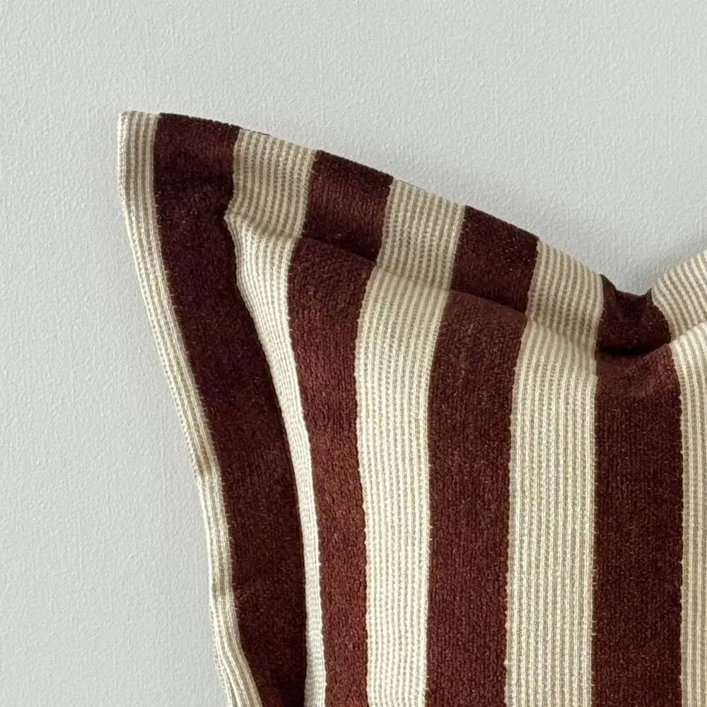 Orla Terracotta Stripe Cushion Cover - 45 x 45cm
