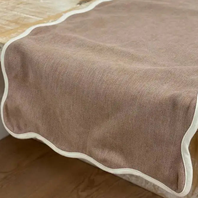 Chloe Dusty Pink Scalloped Placemats – Set of 4