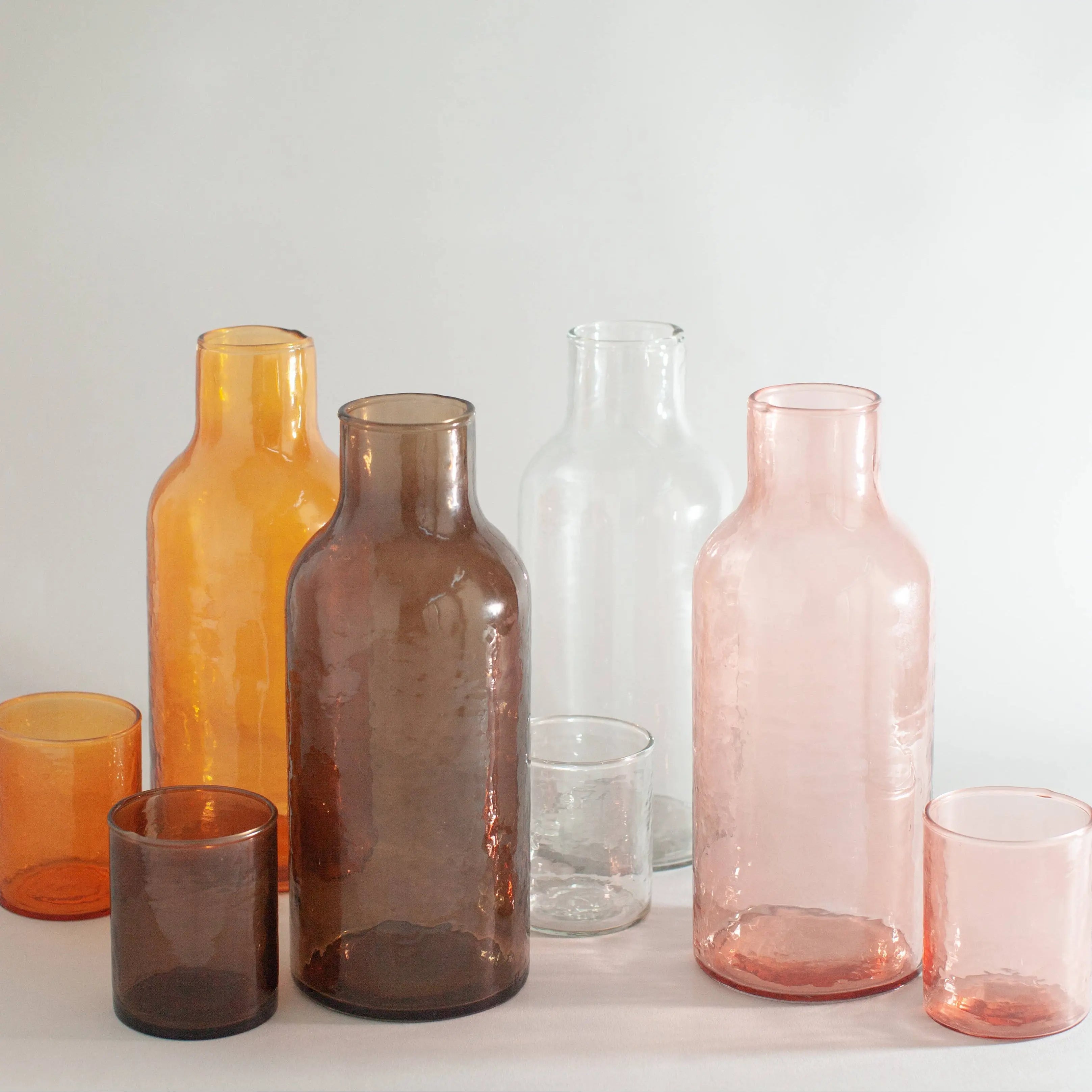 Clear Handblown Hammered Glass Carafe Creative Women Australia