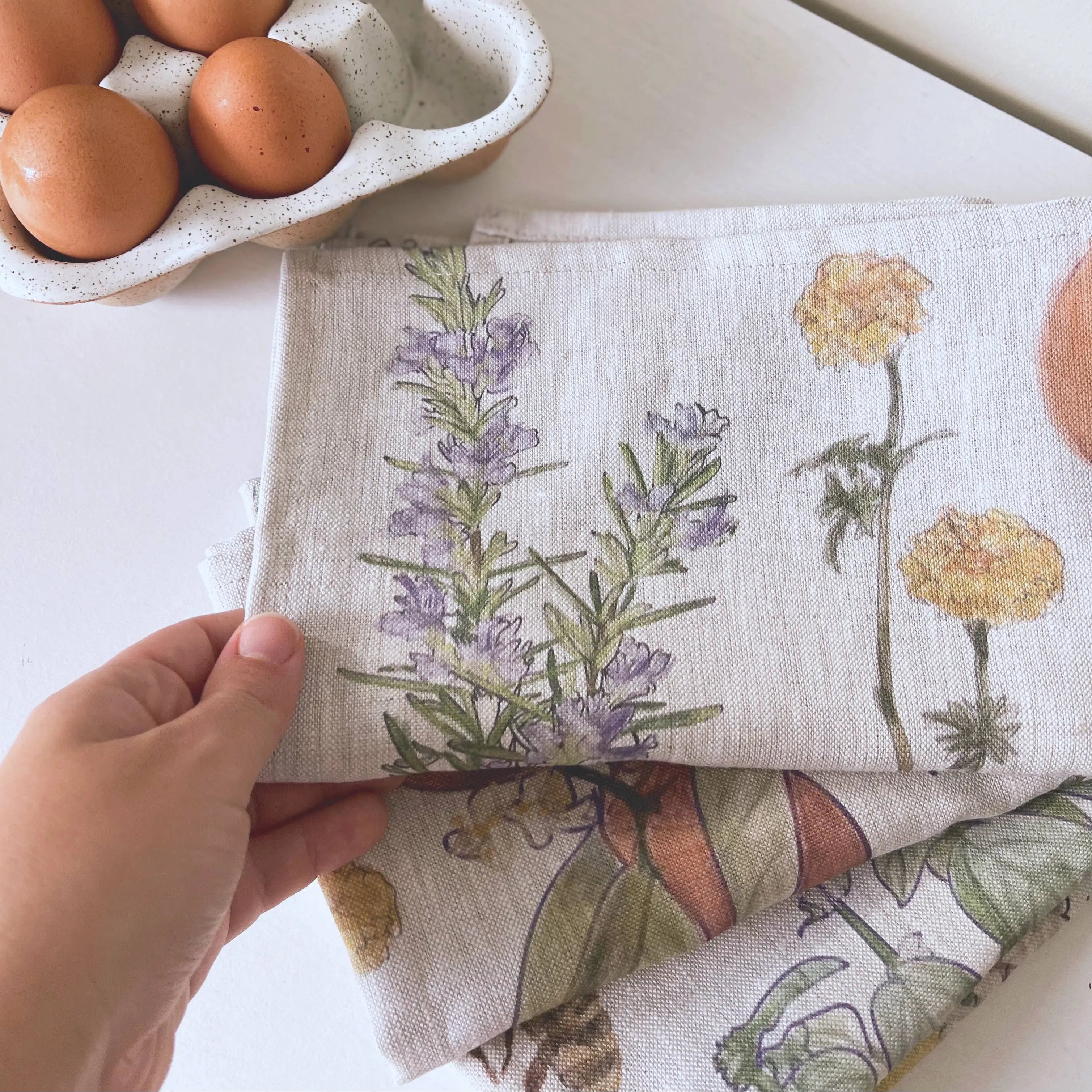 Garden Party Linen Tea Towel treasureinventory