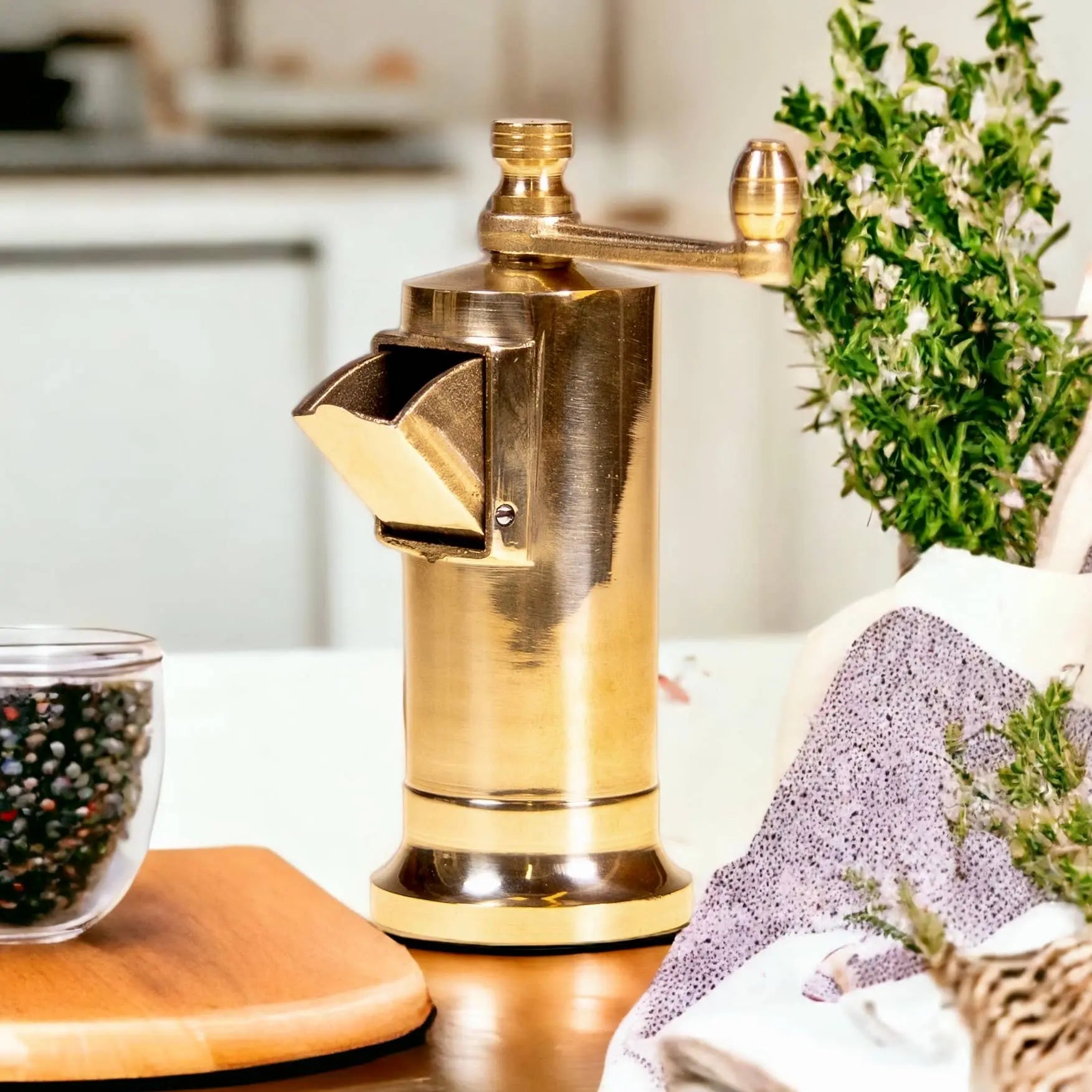 The original 'Chefs Mate' - 5.3" brass pepper grinder Rune-Jakobsen Design