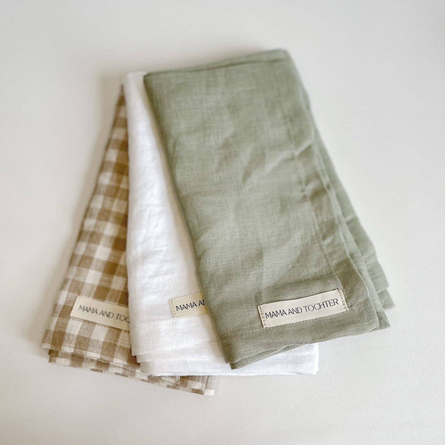 Pure French Linen Tea Towel - Gingham Mama and Tochter