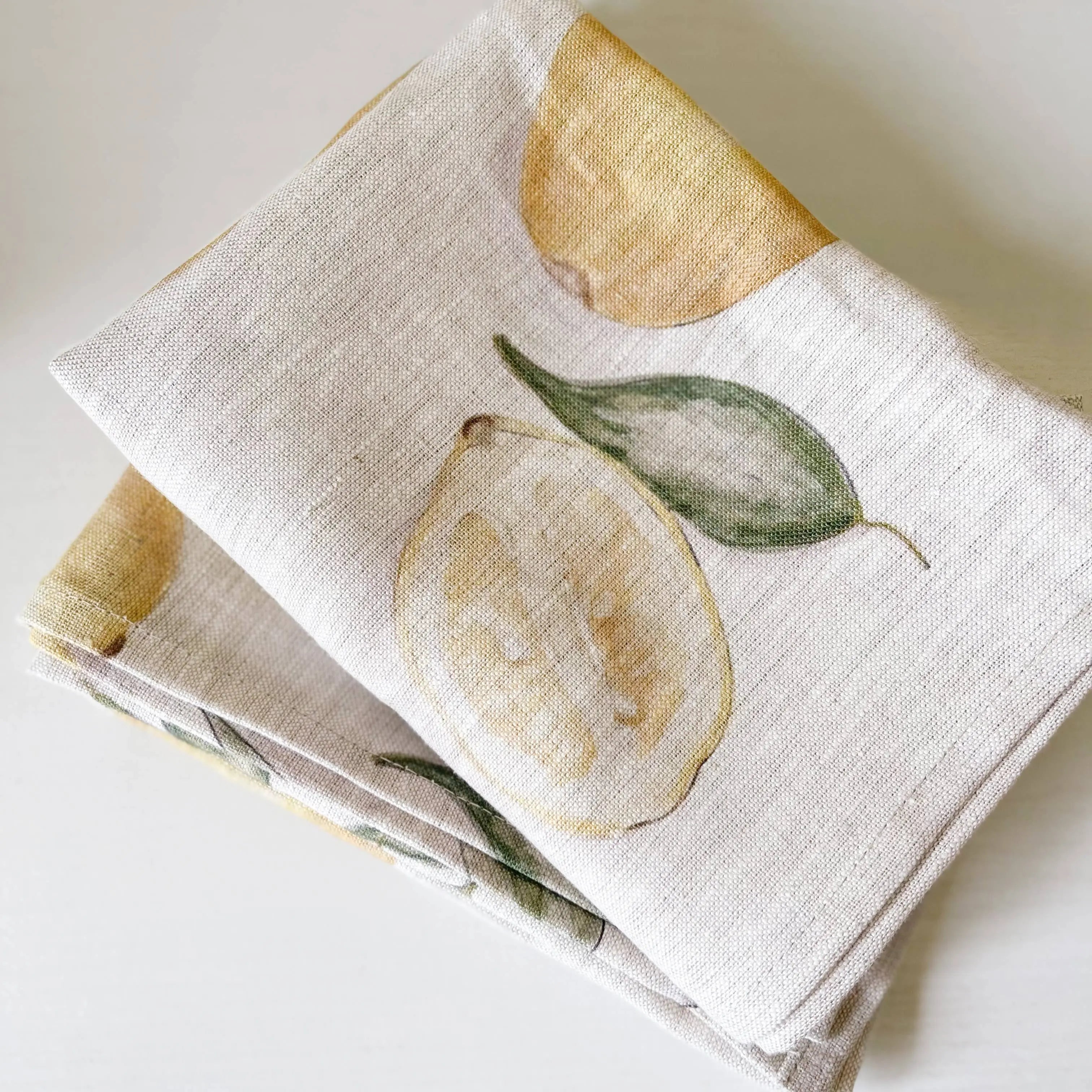 Lemon Linen Tea Towel treasureinventory