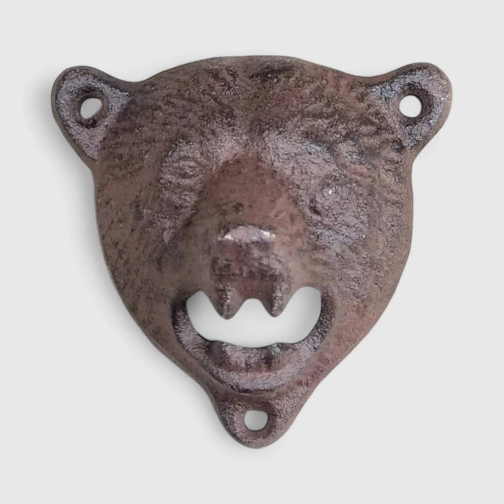 Rustic Cast Iron Bear Bottle Opener – Lodge-Style Bar Accessory Iron & Blossom