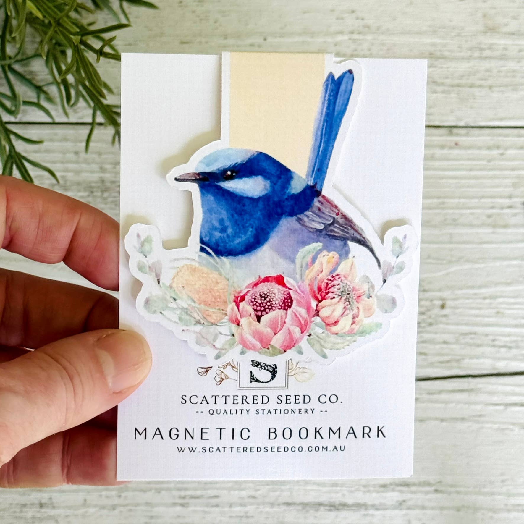 Superb Fairy Wren MAGNETIC BOOKMARK Scattered Seed Co