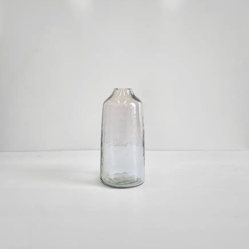 Siena Handblown Hammered Glass Bud Vases: Clear Creative Women Australia