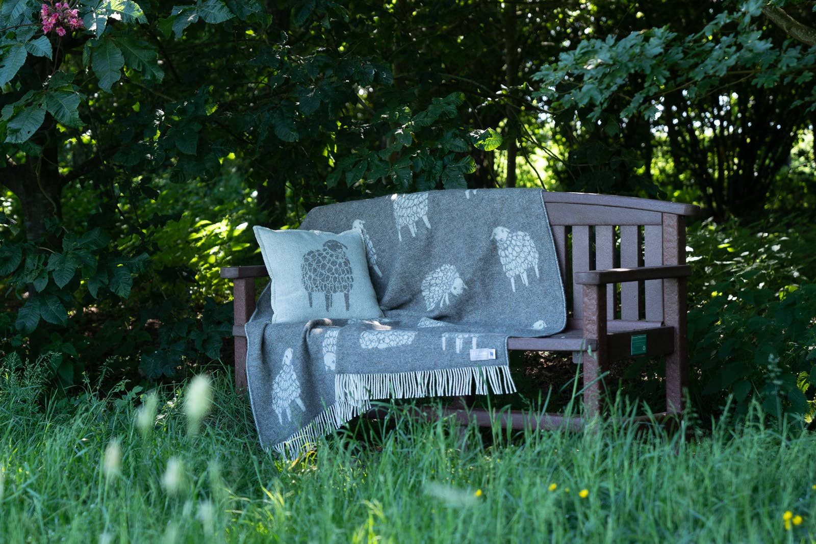 Sheep Mima Dark Brown Pure Wool Throw JJ Textile