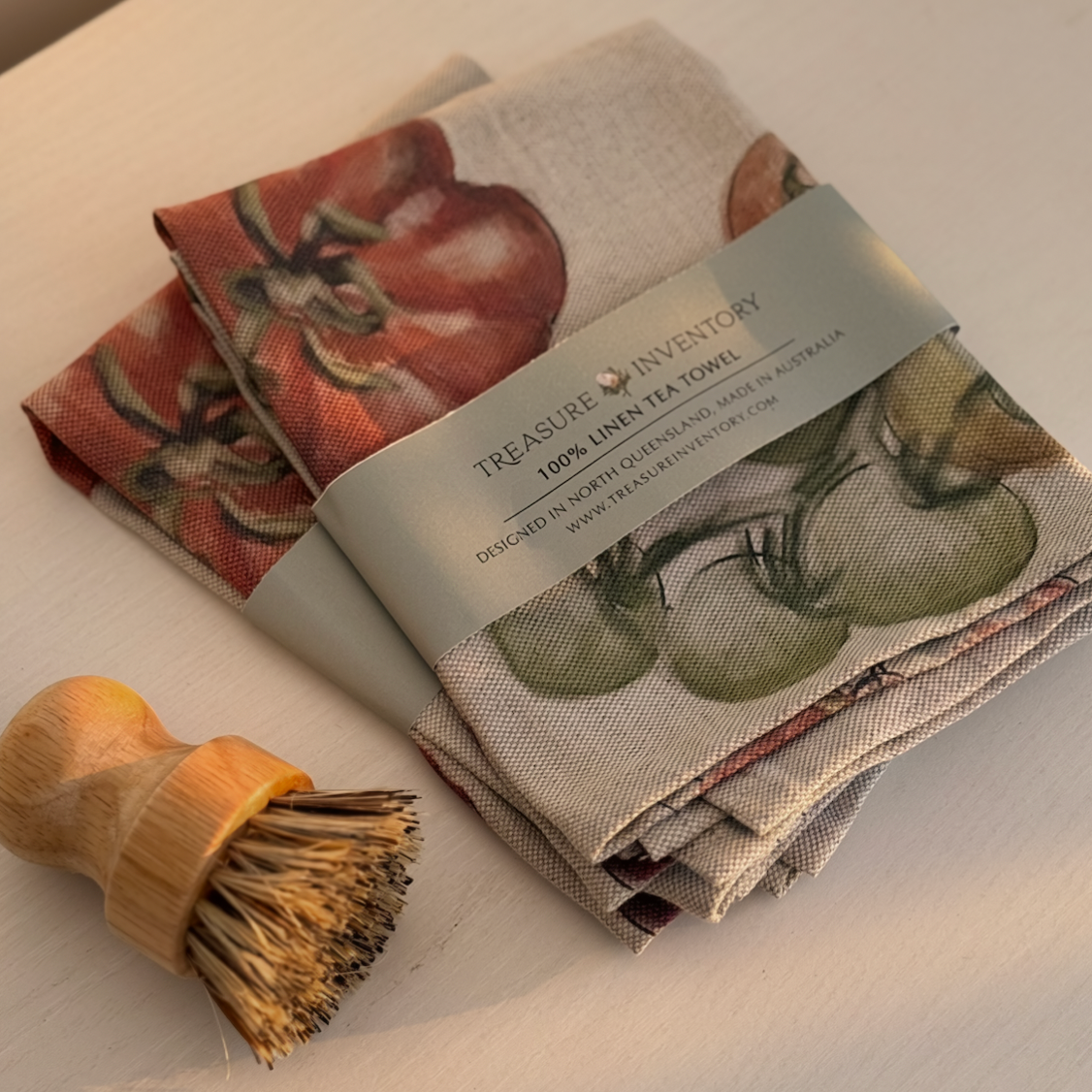 Tomato Linen Tea Towel