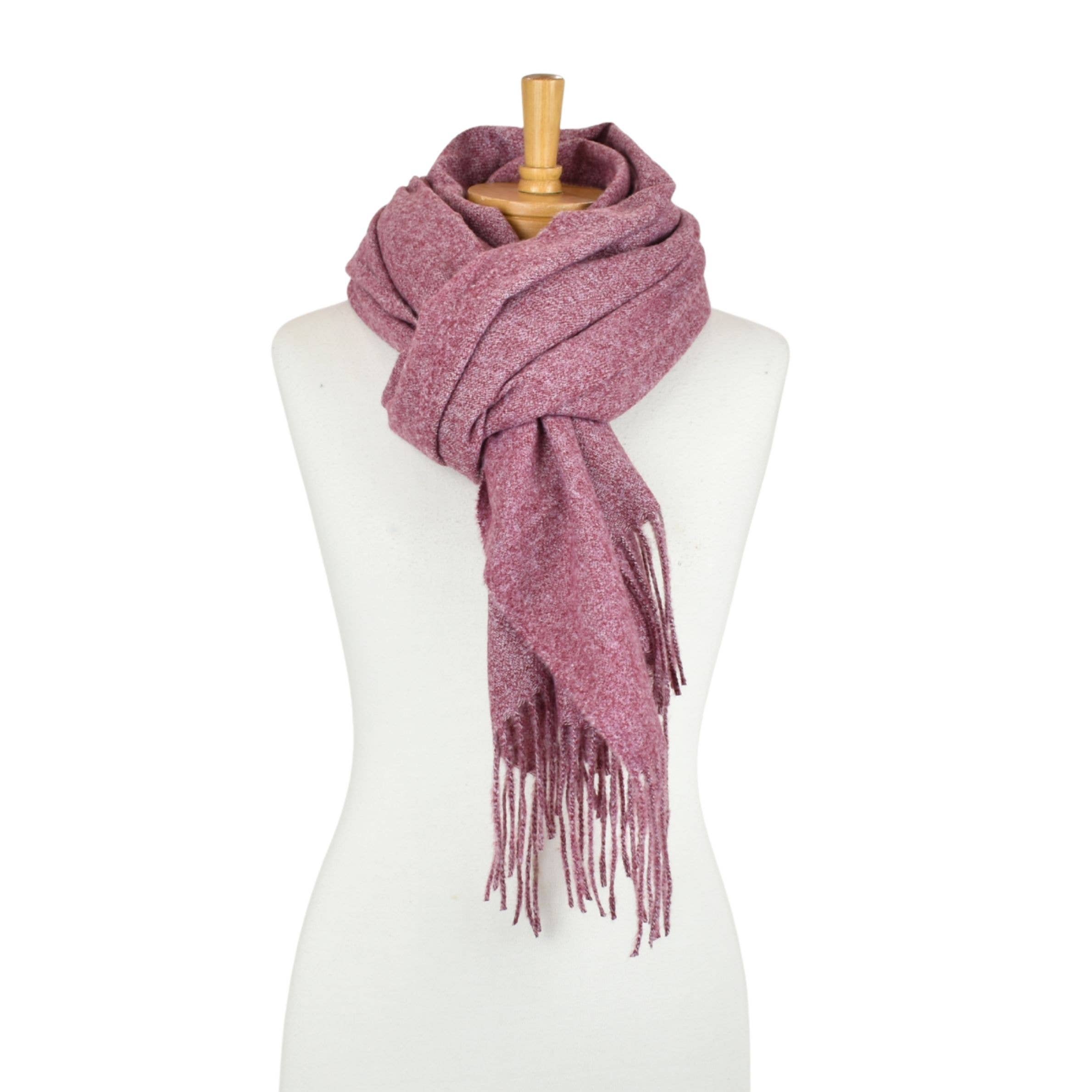 Luxe Soft Plain Scarf - Mulberry