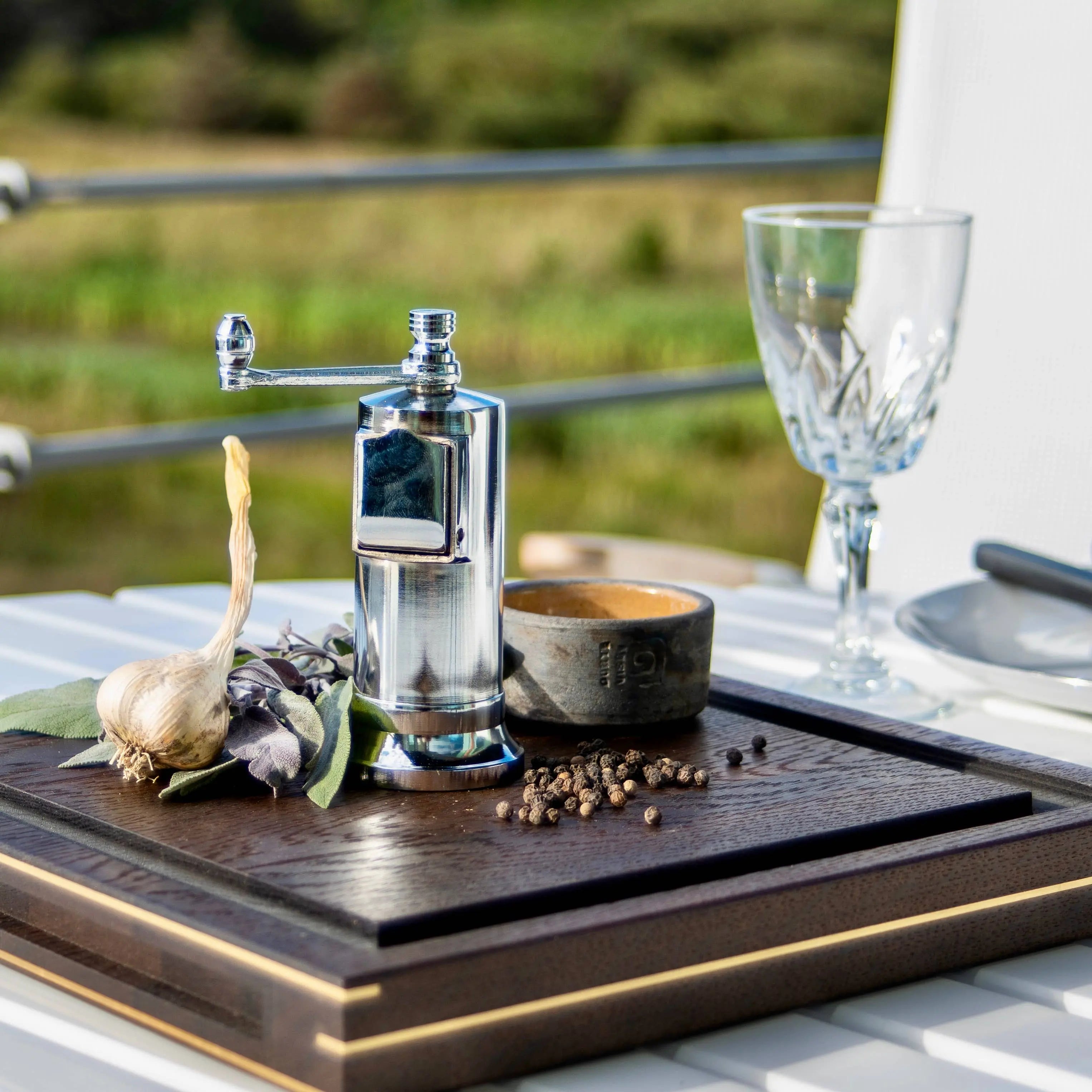 The Original ‘Chefs Mate’ – 5.3" Polished Chrome Grinder - Made In Greece Rune-Jakobsen Design