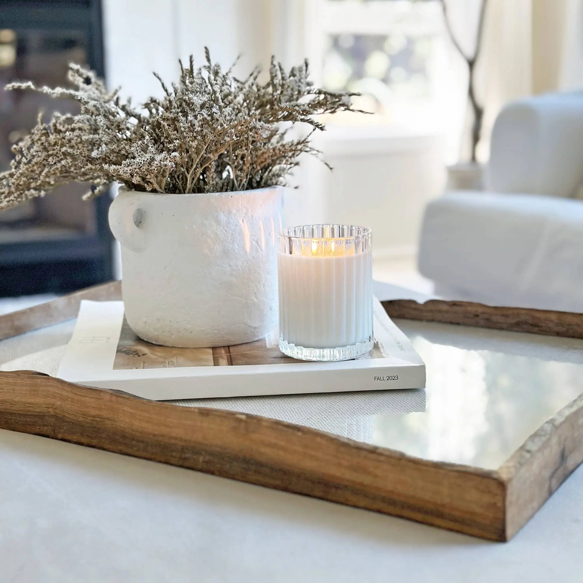 BLUSH | Vanilla Orchid + Peony Fluted Coconut Wax Candle Porter Lane Home