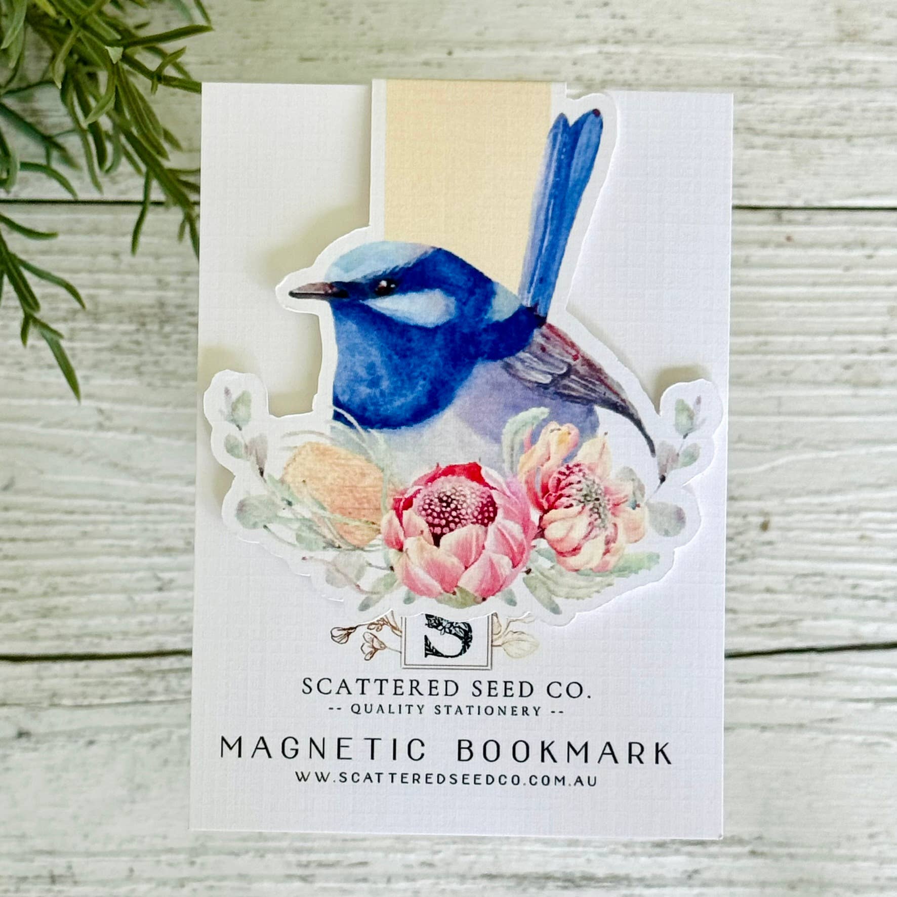 Superb Fairy Wren MAGNETIC BOOKMARK Scattered Seed Co