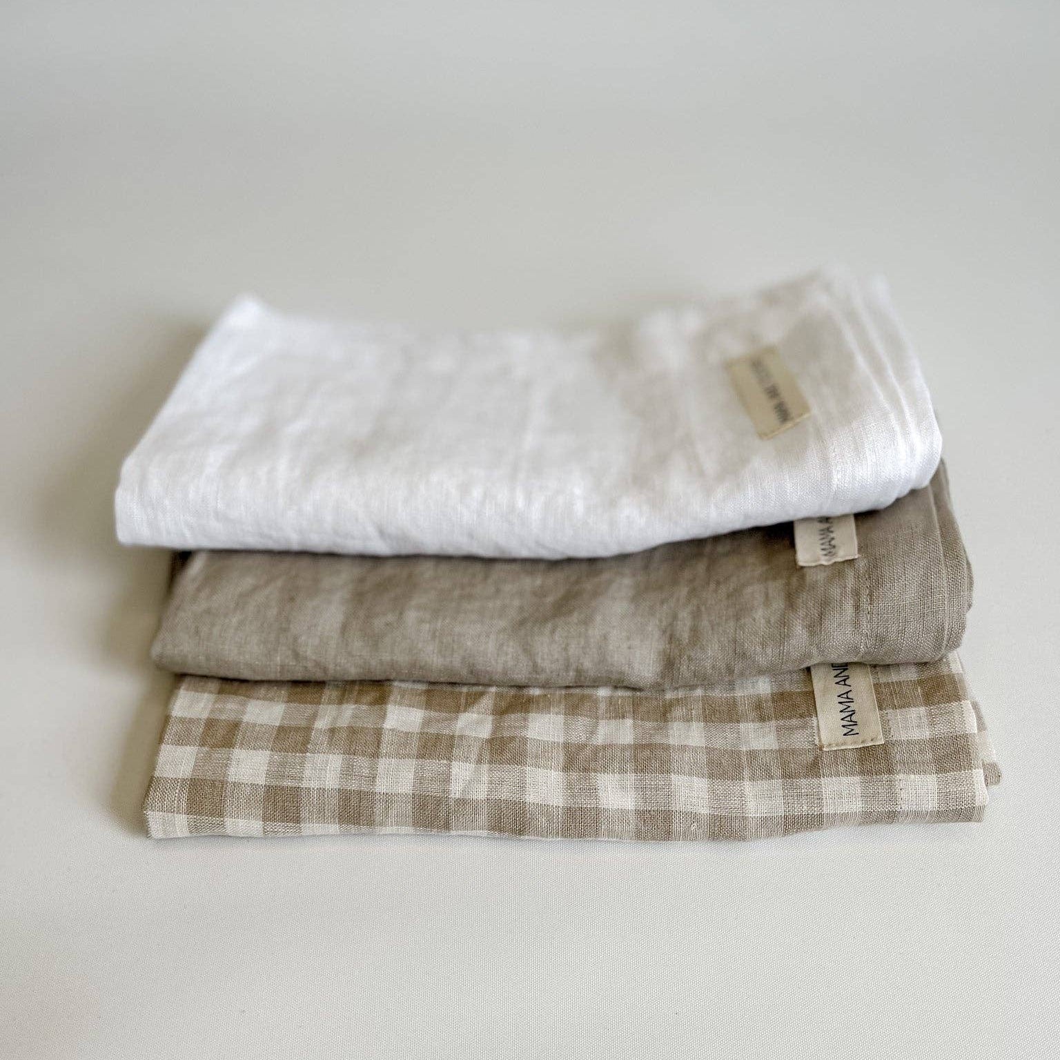 Pure French Linen Tea Towel - Gingham Mama and Tochter