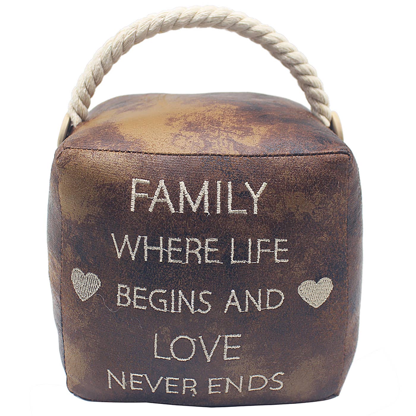 Antique Pals Brown Square Doorstop Family Joe Davies