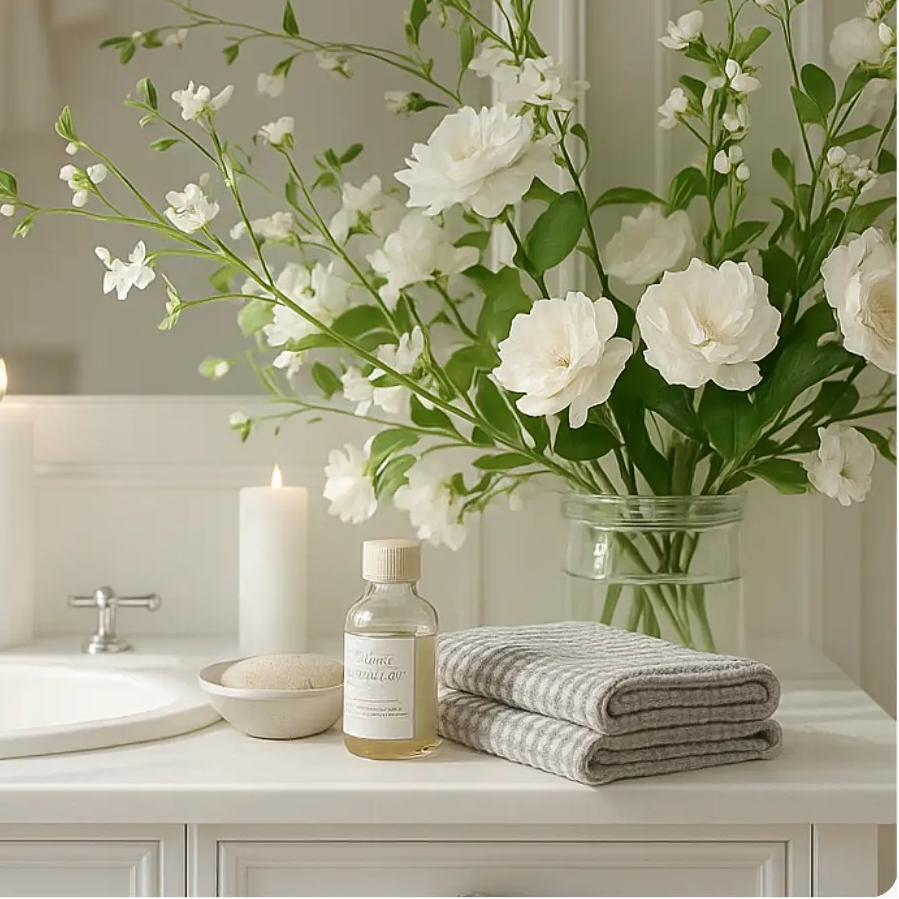 100% Organic Cotton Rustic Waffle Tea/Hand Towel – Light Grey Mama and Tochter