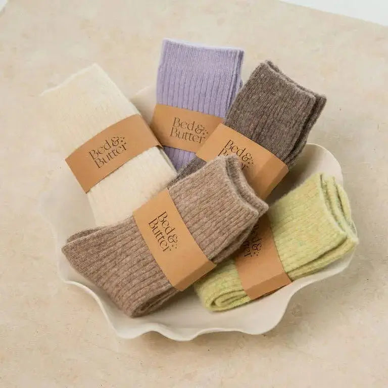 The Comfiest Socks – Light Sage (S/M) Bed & Butter