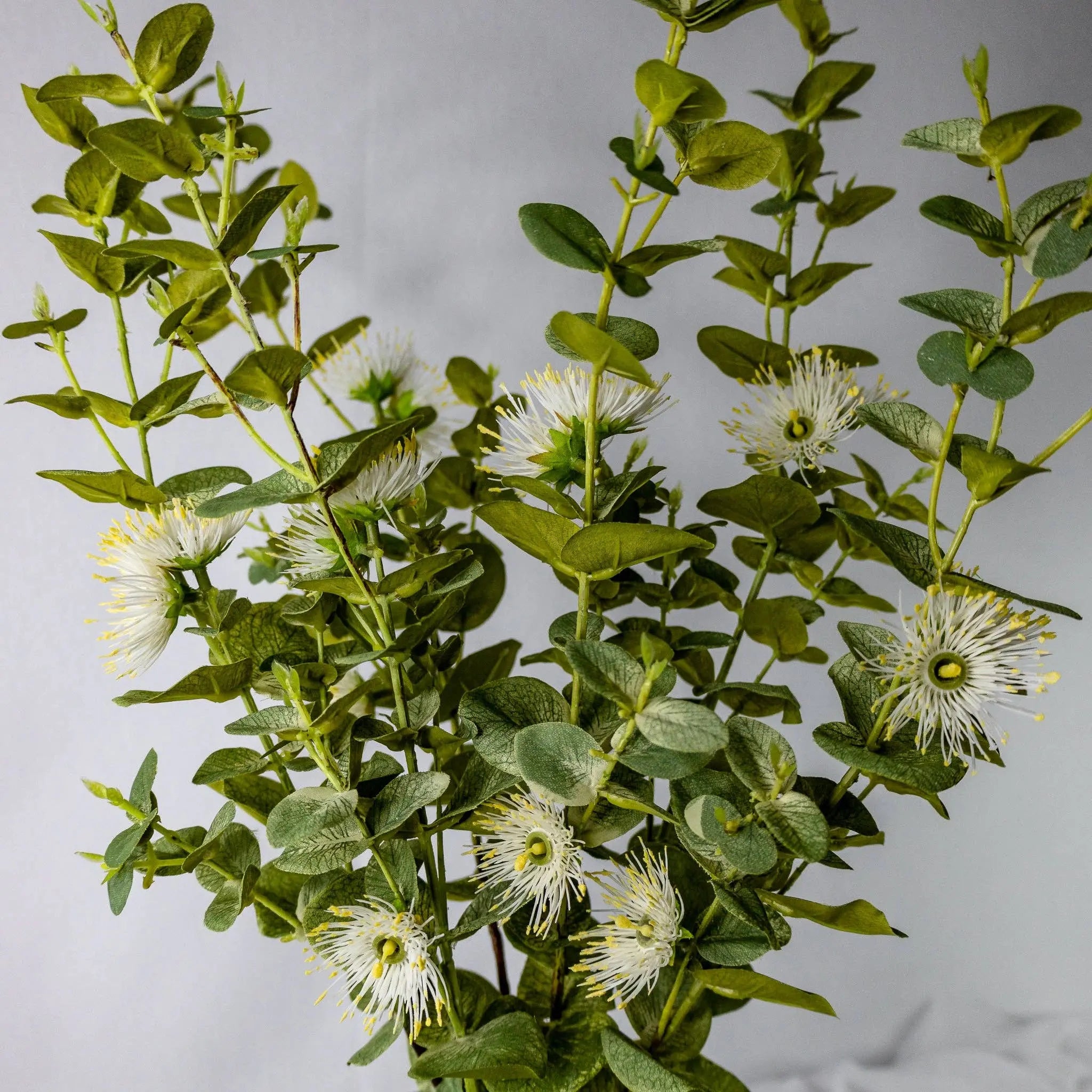 White Flowering Gum Blossom Each Stem Realistic Artificial Flowers
