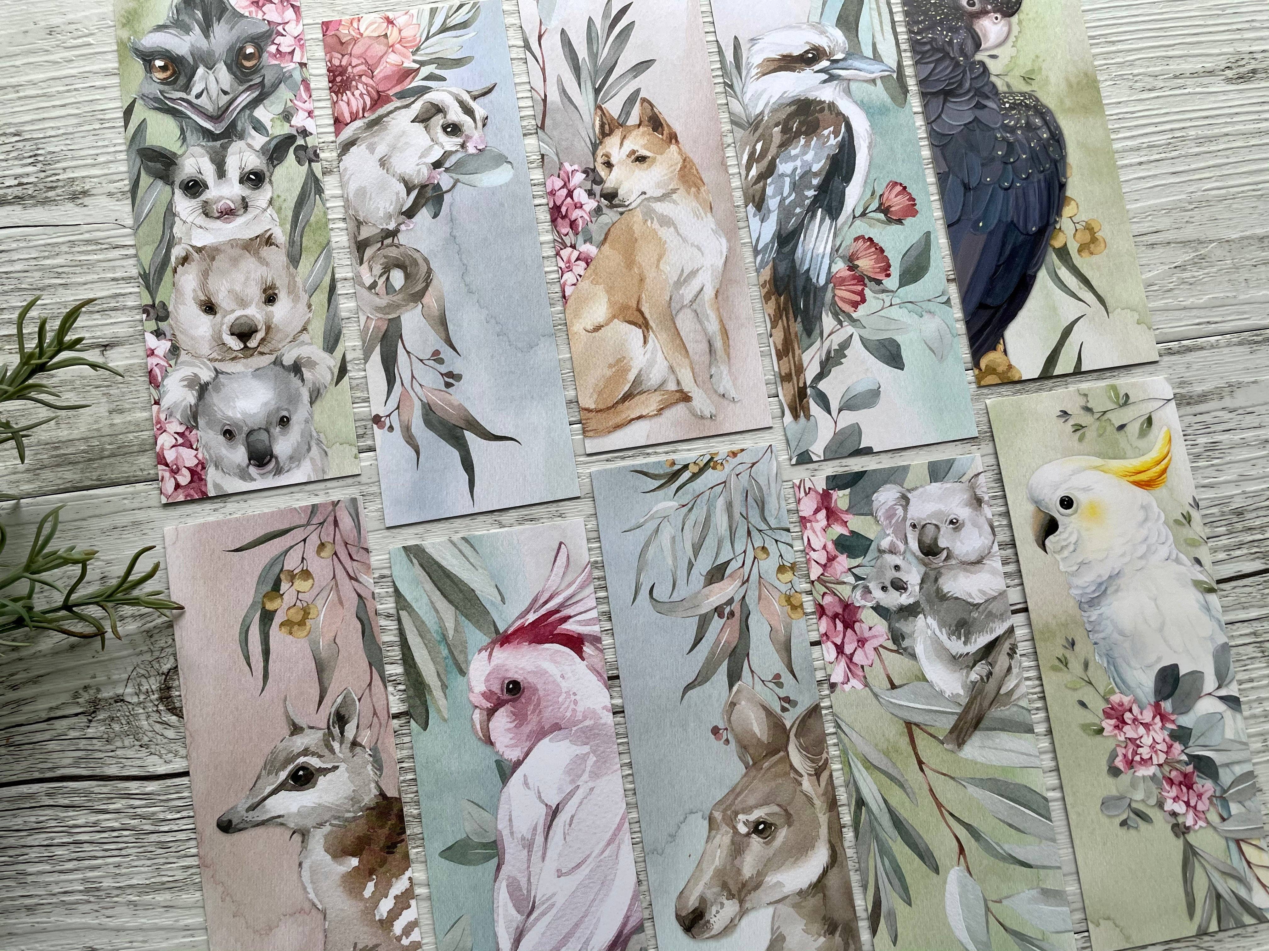 Australian Animal & Birds Bookmarks set of 10: All (full set of 10) Scattered Seed Co